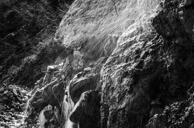 Scenic view of waterfall