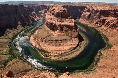 High angle view of horseshoe bend