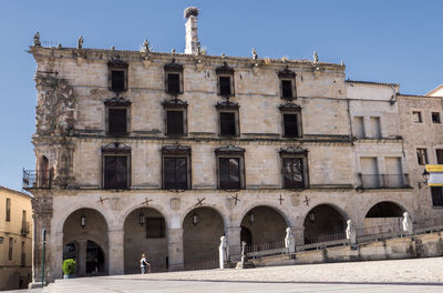 Low angle view of historical building against sky