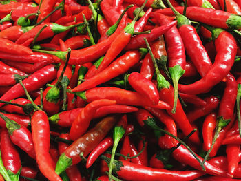 Full frame shot of red chili peppers