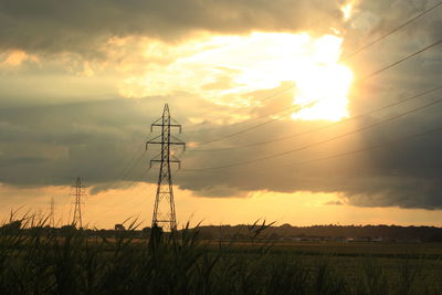 Scenic view of sunset over landscape