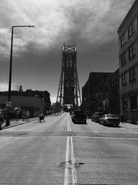 View of vehicles on road in city