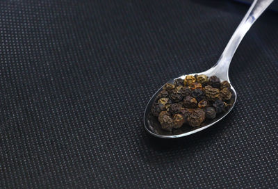 High angle view of breakfast on table