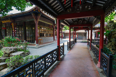 A view of a traditional chinese garden