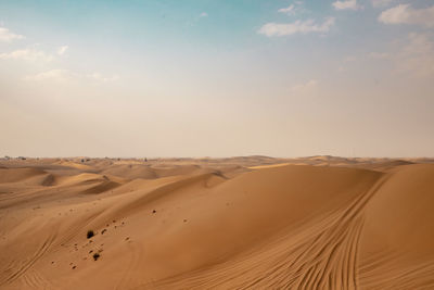 Scenic view of desert against sky