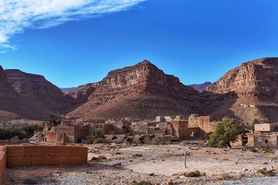 View of a town on mountain