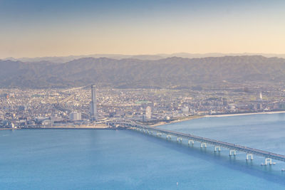 Bridge over river in city