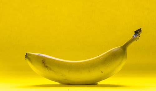 Close-up of yellow fruit over white background