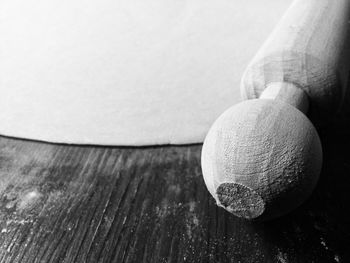 High angle view of ball on table