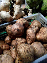 Close-up of vegetables for sale at market