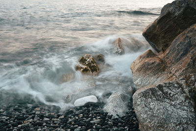 Scenic view of sea waves