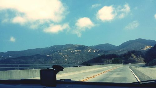 Road passing through mountains