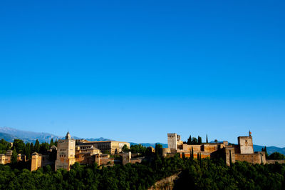 Buildings against blue sky