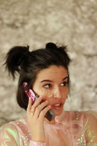 Young woman on the phone