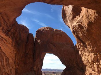 Agled view of arches in utah