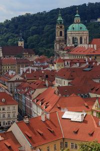 High angle shot of townscape