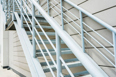 Low angle view of spiral staircase of building