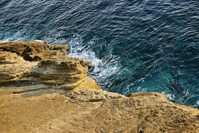 Close-up of wave on beach