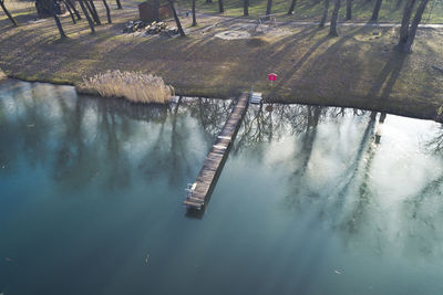 High angle view of water