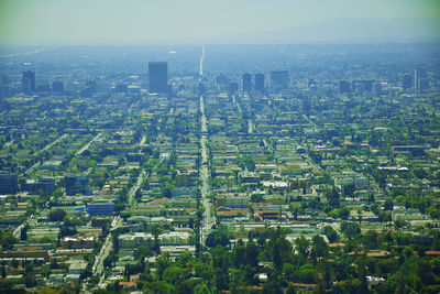 Aerial view of city