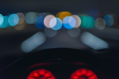 Defocused lights at night