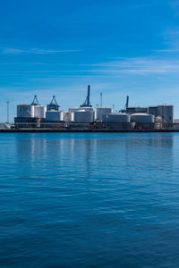 Industrial area on aarhus harbor