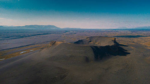 Scenic view of desert against sky