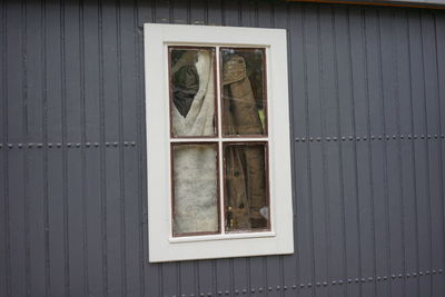 Close-up of window of building