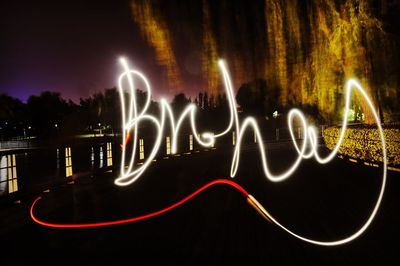 Light trails at night