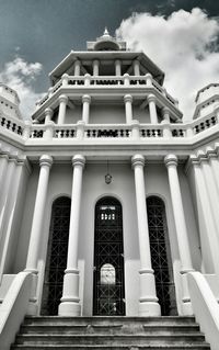 Low angle view of historical building against sky