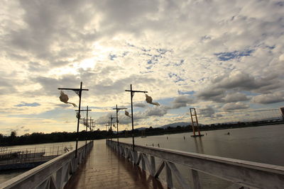 Bridge against sky during sunset