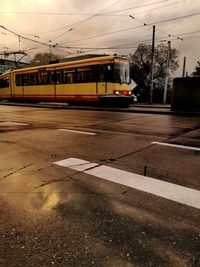 Train on railroad station platform