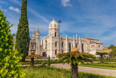 View of temple building against sky