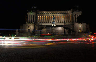 Light trails at night