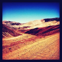 Scenic view of landscape against clear sky