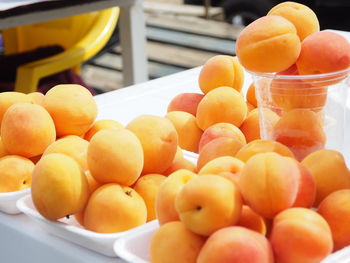 Close-up of fruits for sale at market stall