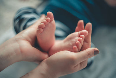 Close-up of baby hands