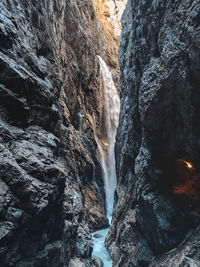 Scenic view of waterfall