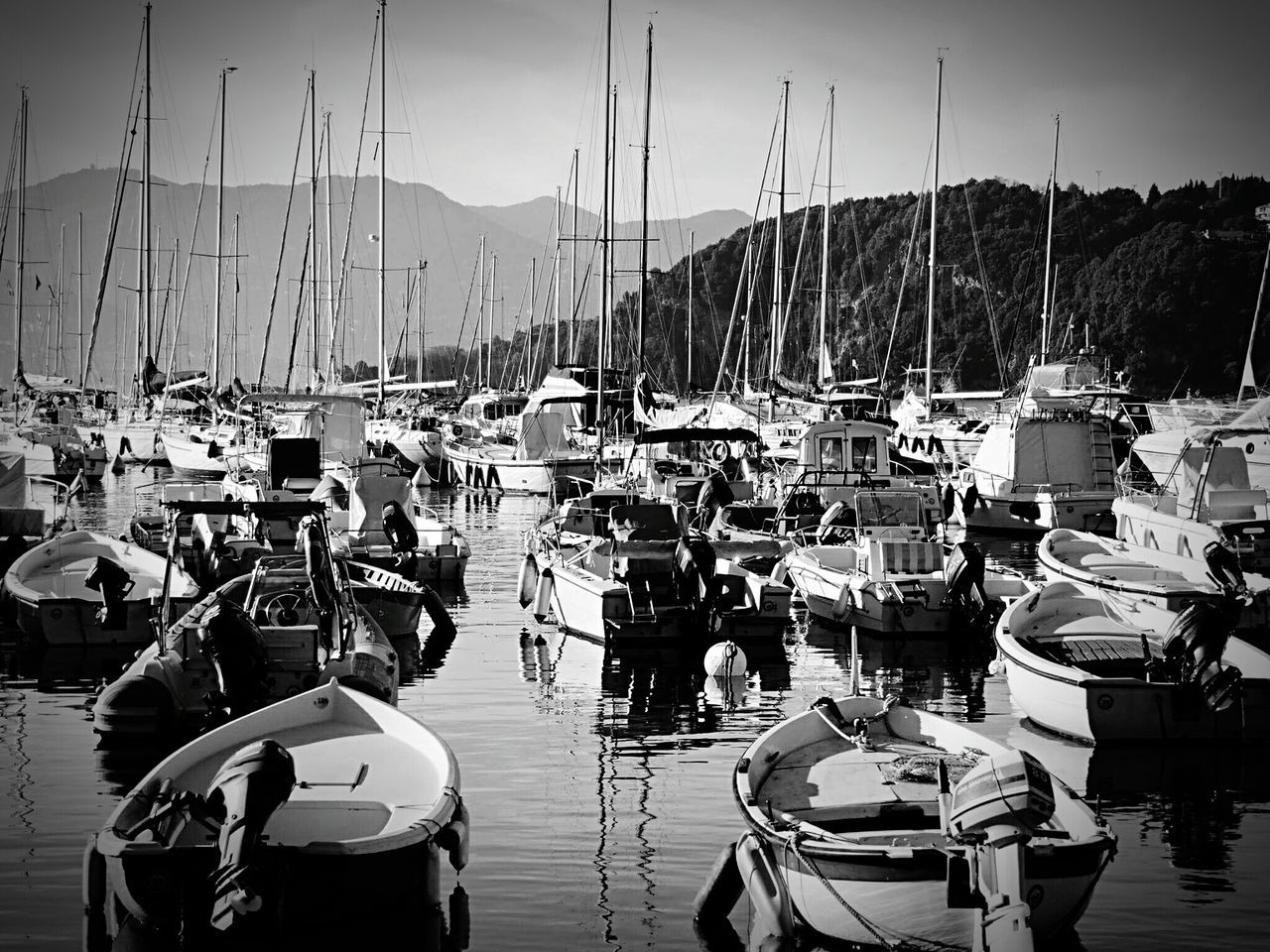 moored, nautical vessel, mast, sky, transportation, mode of transport, sailboat, harbor, outdoors, water, sea, no people, day, yacht