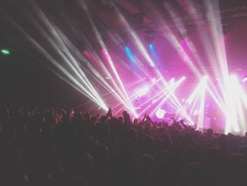 Crowd enjoying music concert