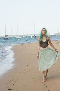 Young woman on beach