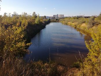 Scenic view of river against sky