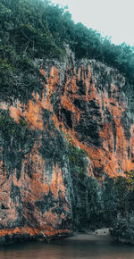 Scenic view of rock formation against sky