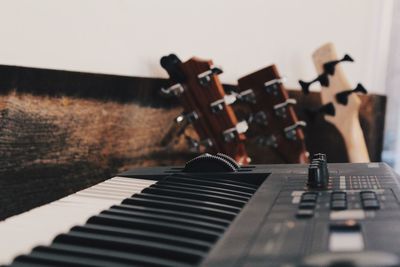 Close-up of piano