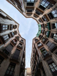 Low angle view of buildings against sky