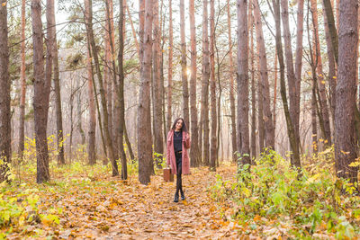 Man standing in forest