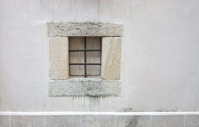 Close-up of window on wall