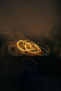 Close-up of illuminated light painting