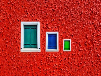 Close-up of closed window