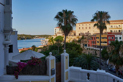 View of mahón , maó, on the island of menorca. spain.